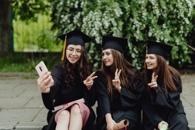 Graduates celebrating their success