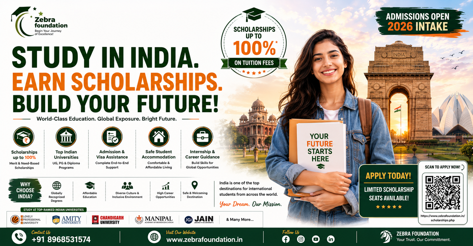STUDY IN INDIA  SCHOLARSHIPS